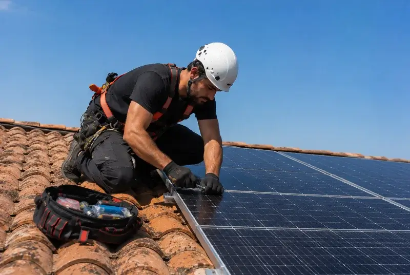 Maintenance et monitoring de panneaux solaires à Mireval